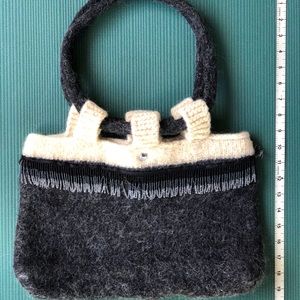 Beautiful felt bag with beading